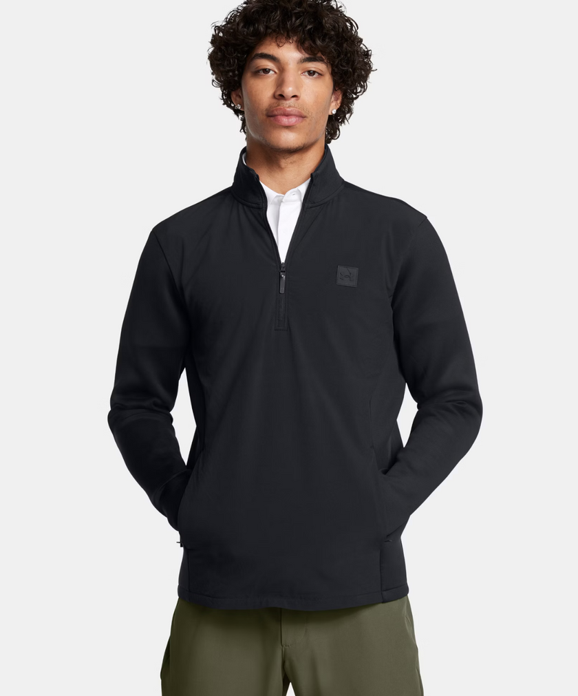 2025 Under Armour Men's Drive Pro Storm 1/2 Zip Pullover - Black