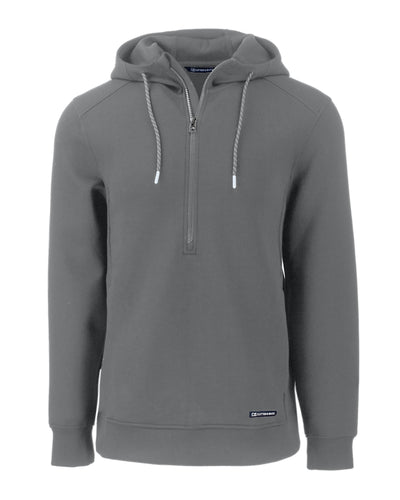 2024 Cutter & Buck Men's Roam Eco Half Zip Hoodie - Elemental Grey
