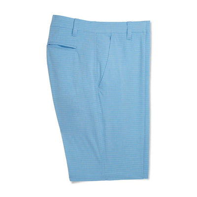 2024 FootJoy Lightweight Stripe Men's Golf Short - Heather Blue/Sky