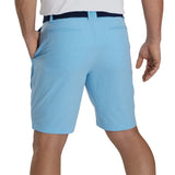 2024 FootJoy Lightweight Stripe Men's Golf Short - Heather Blue/Sky - behind shot