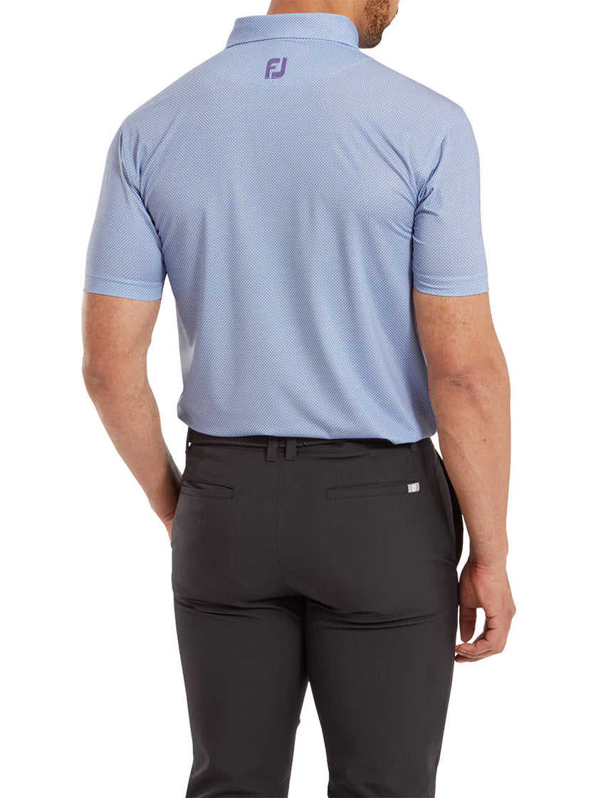 2024 FootJoy Men's Octagon Print Lisle Polo - Mist
