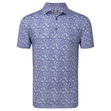 2024 FootJoy Men's Primrose Print Lisle Polo - Thistle