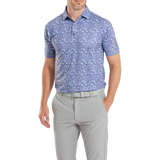 2024 FootJoy Men's Primrose Print Lisle Polo - Thistle