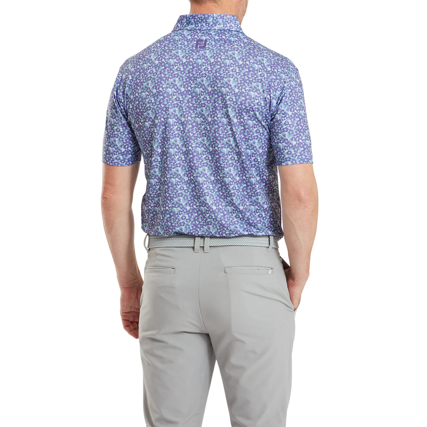 2024 FootJoy Men's Primrose Print Lisle Polo - Thistle