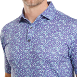 2024 FootJoy Men's Primrose Print Lisle Polo - Thistle
