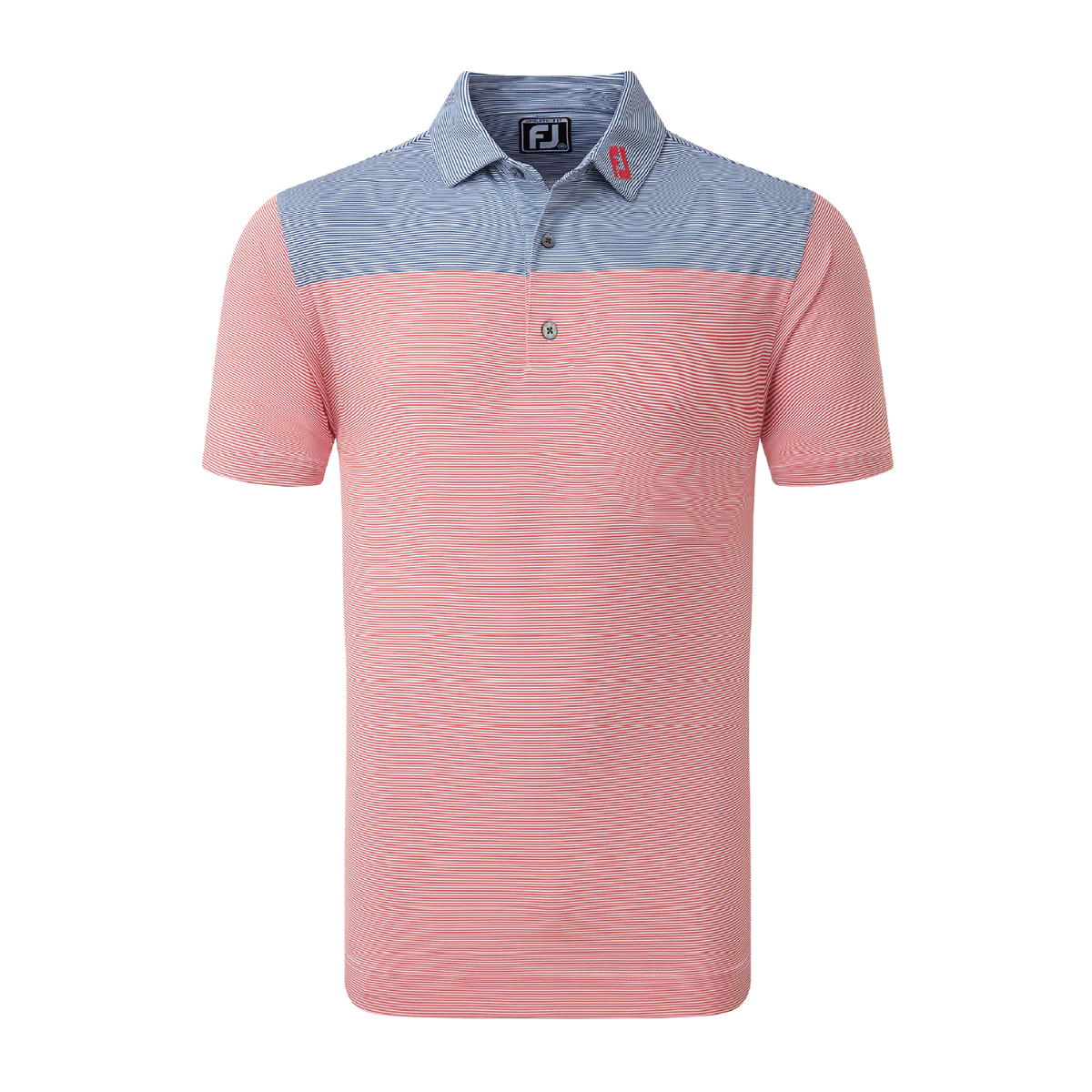 Stretch Pique Solid w/Gingham Trim