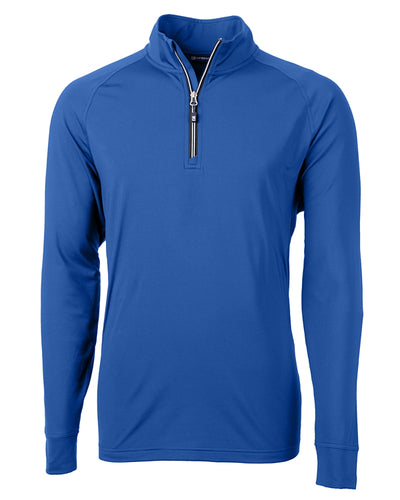 2025 Cutter & Buck Adapt Eco Knit Stretch Quarter Zip Pullover - Tour Blue