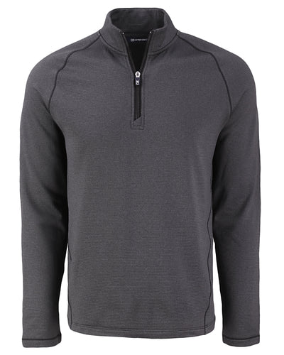 2025 Cutter & Buck Men's Peshastin Eco Fleece Half Zip Pullover - Black Heather