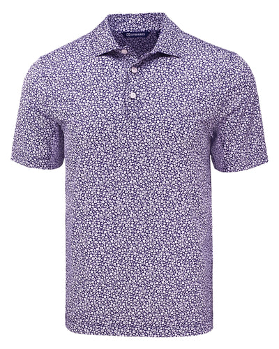 2025 Cutter & Buck Men's Pike Eco Flora Print Polo - College Purple