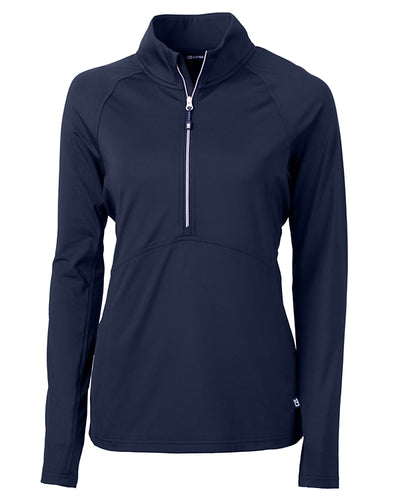 2025 Cutter & Buck Women's Adapt 1/2 Zip Pullover - Navy Blue