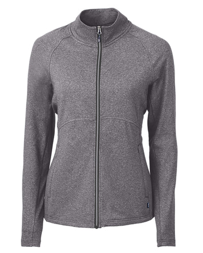 2025 Cutter & Buck Women's Adapt Eco Heather Full Zip - Black Heather