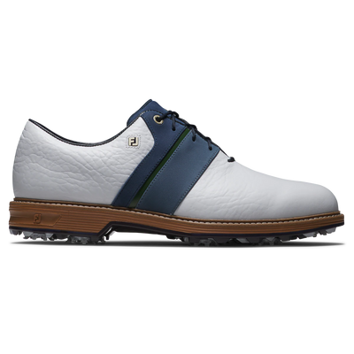 2025 FootJoy Men's Premiere Packard Golf Shoe - White/Navy/Tan