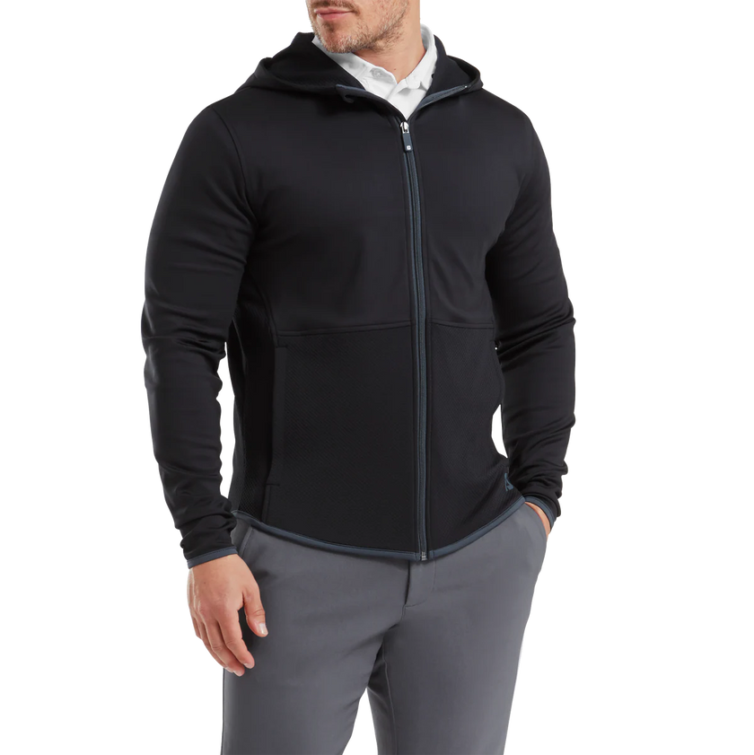 2025 FootJoy ThermoSeries Full-Zip Hoodie - Black