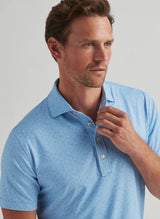 2025 Peter Millar Men's Avenue Performance Jersey Polo - Light Blue