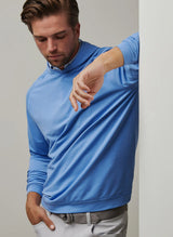 2025 Peter Millar Men's Pine Performance Hoodie - Blue
