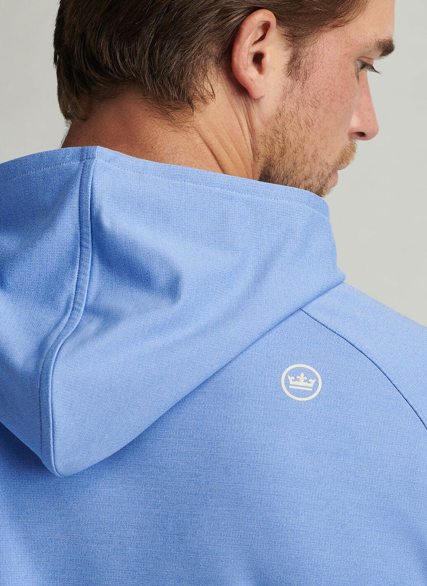 2025 Peter Millar Men's Pine Performance Hoodie - Blue