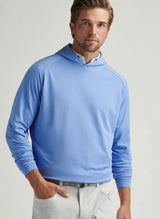 2025 Peter Millar Men's Pine Performance Hoodie - Blue