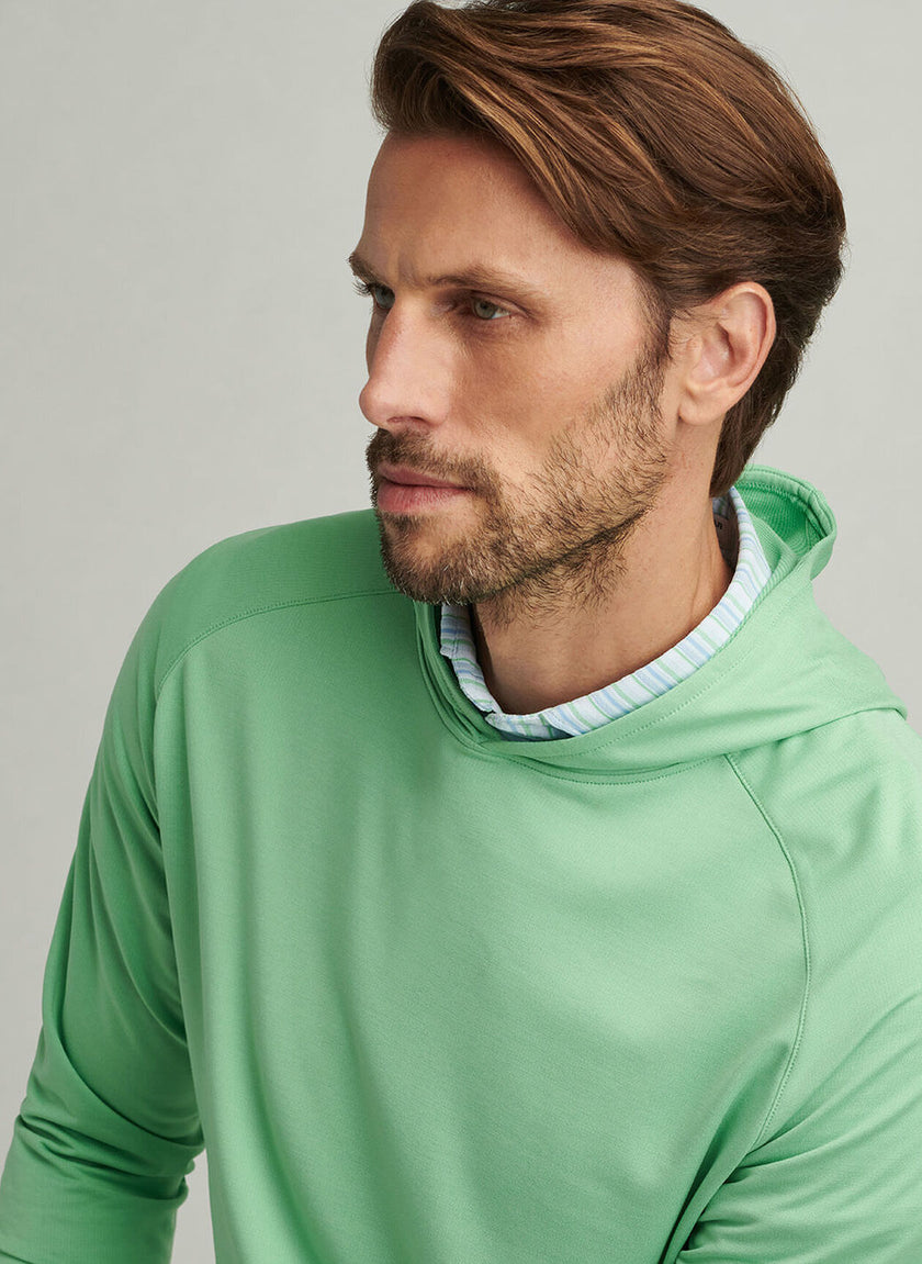 2025 Peter Millar Men's Pine Performance Hoodie - Green