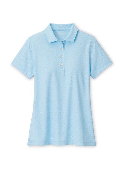 2025 Peter Millar Women's Tee Box Short Sleeve Polo - Skylight