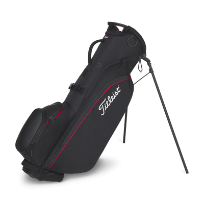 2025 Titleist Players 4 Carbon Stand Bag - Black/Black/Red