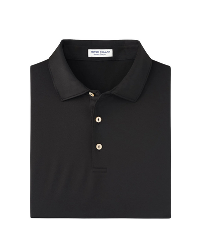 2025 Peter Millar Men's Solid Performance Jersey Polo - Black