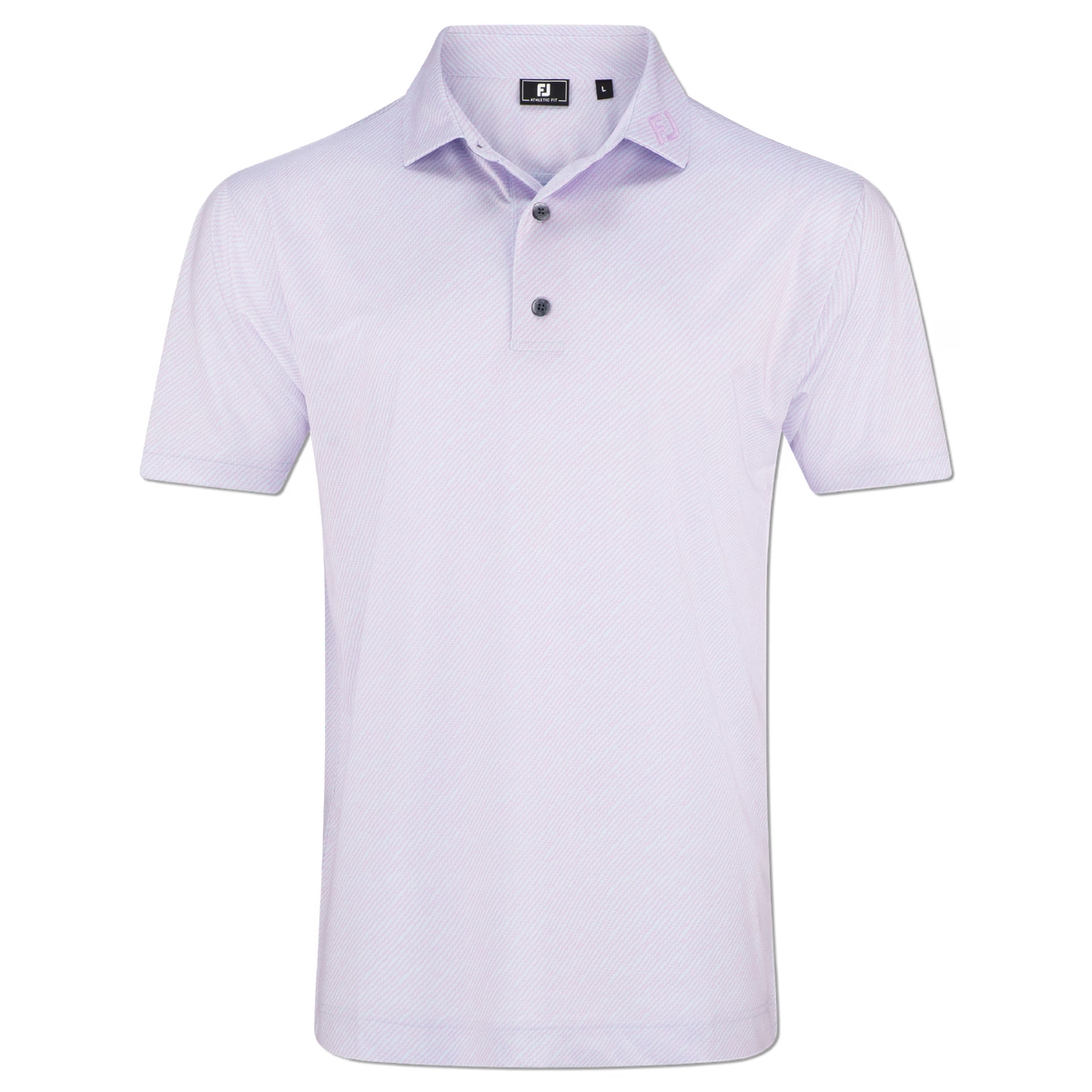 2026 FootJoy Men's Squiggle Print Lisle Polo - Orchid/Ice Water