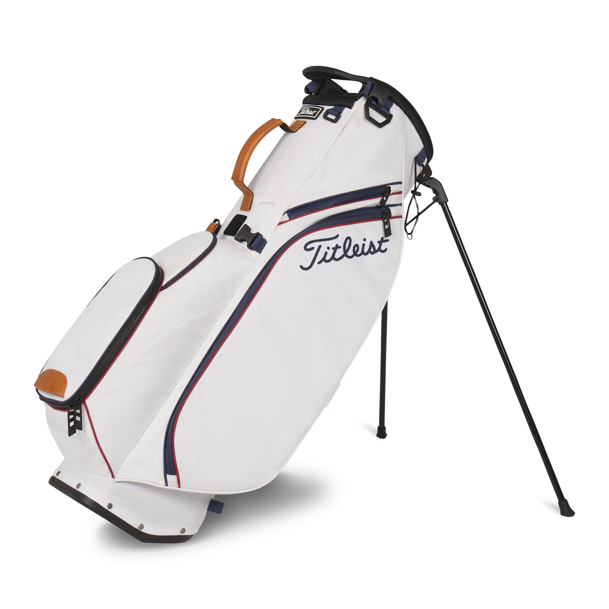 Titleist Players 4 Stand Bag - Limited Edition White/Burgundy/Navy