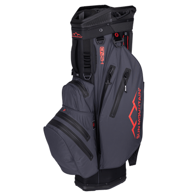 Sun Mountain H2NO Lite Cart Bag - Black/Steel/Red