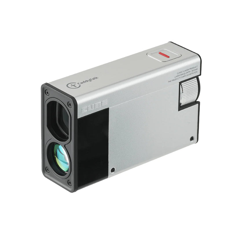 CaddyTalk Cube Laser Rangefinder Silver - With Black Case