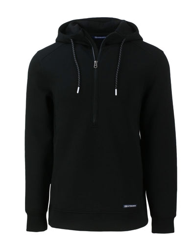 2025 Cutter & Buck Men's Roam Eco Half Zip Hoodie - Black
