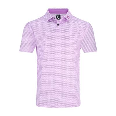 2025 FootJoy Salamander Print Lisle Polo - White/Pink