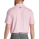 2025 FootJoy Salamander Print Lisle Polo - White/Pink