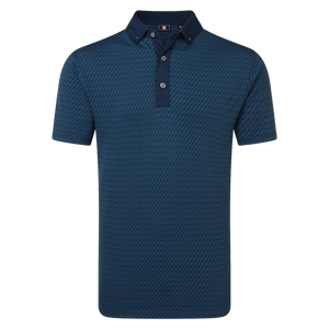 FootJoy Star Geo Jacquard Polo - Navy