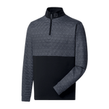 2024 FootJoy Men's Space Dye Stripe Blocked Quarter-Zip Pullover - Black