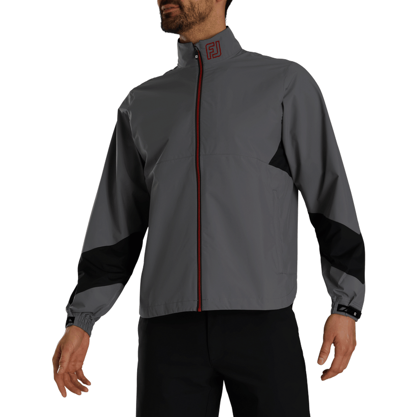 2024 FootJoy Men's Hydrolite X Long Sleeve Rain Jacket - Charcoal / Black