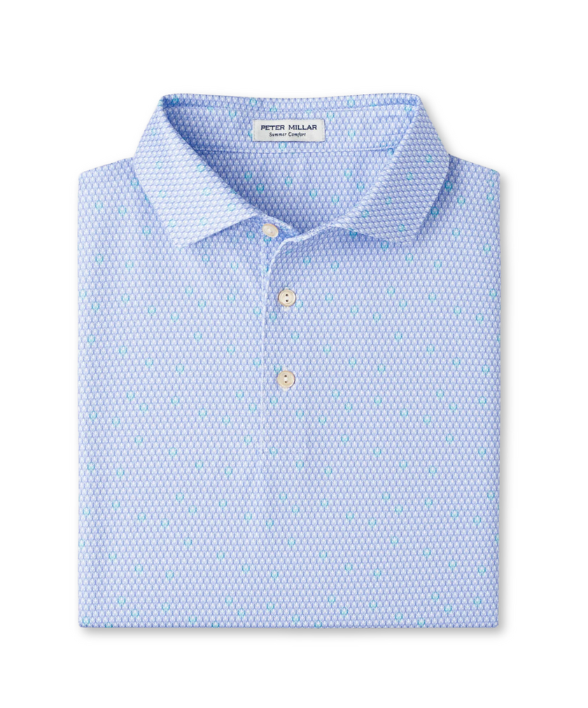 Peter Millar Men's Geo Skull Performance Jersey Polo