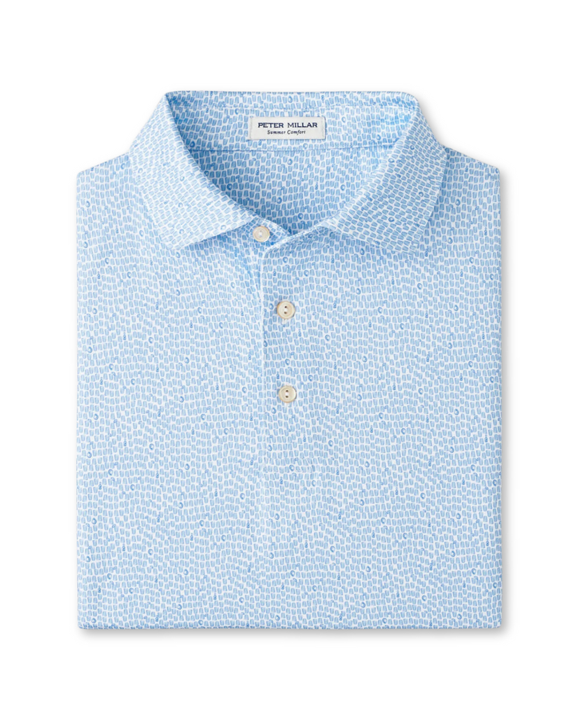 Peter Millar Men's Oyster Shooter Performance Jersey Polo