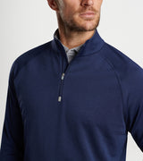 2025 Peter Millar Men's Beaumont Performance 1/4 Zip Pullover - Navy