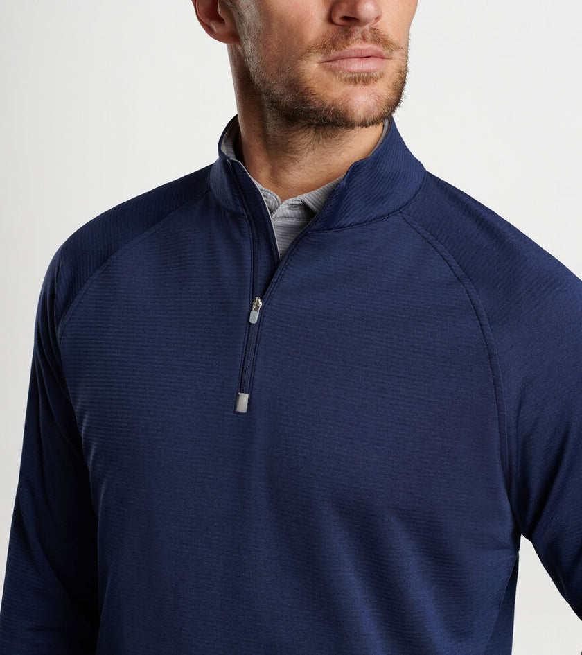 2025 Peter Millar Men's Beaumont Performance 1/4 Zip Pullover - Navy