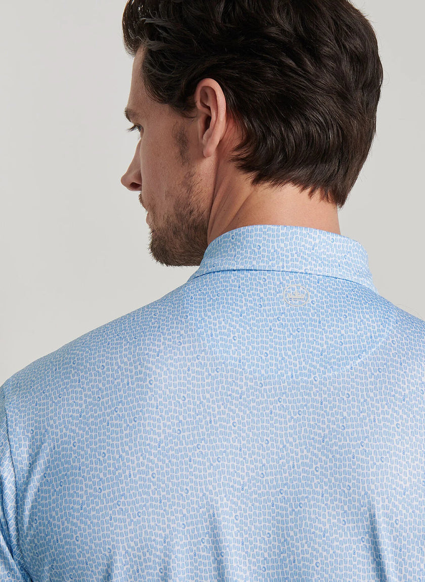 Peter Millar Men's Oyster Shooter Performance Jersey Polo