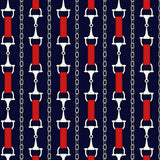 IBKUL Womens Vic Print Long Sleeve Mock Neck Top - Navy / Red