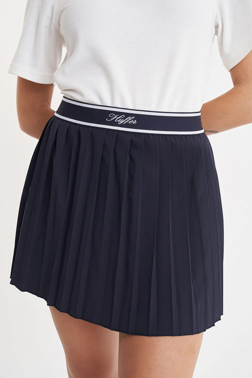 2025 Huffer Women's Birdie Pleated Skort - Navy