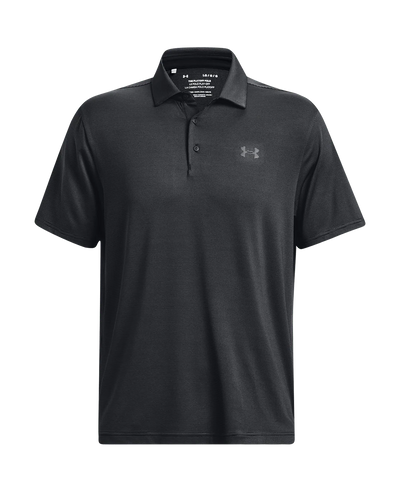 Under Armour Men's Playoff Polo 3.0 Stripe - Black/Pitch Grey/Black