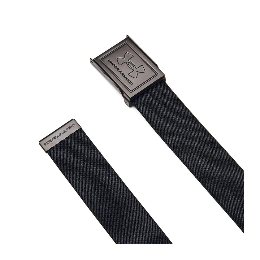 2025 Under Armour Stretch Webbing Belt - Black/Castlerock/White