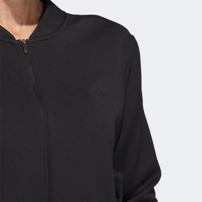 Adidas bomber jacket deals womens black