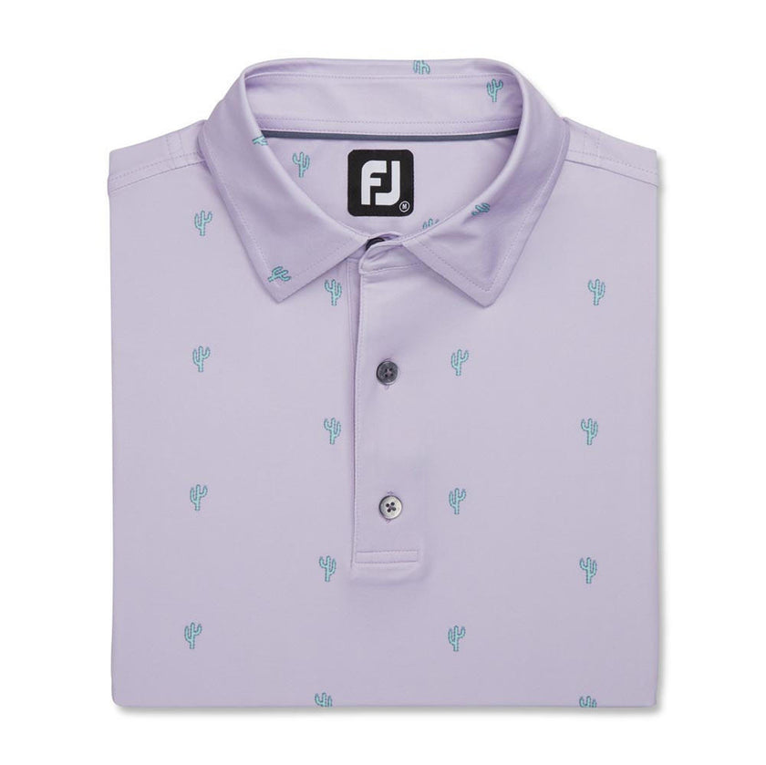 2023 FJ Mens Cactus Prnt Lisle Polo