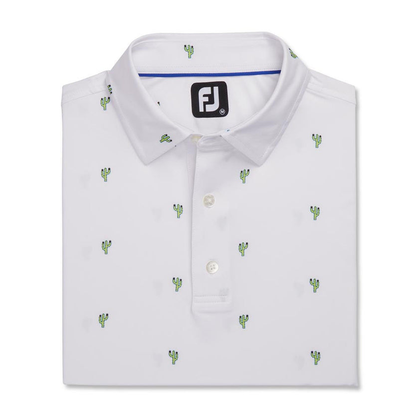 2023 FJ Mens Cactus Prnt Lisle Polo