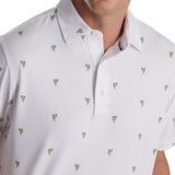 2023 FJ Mens Cactus Prnt Lisle Polo