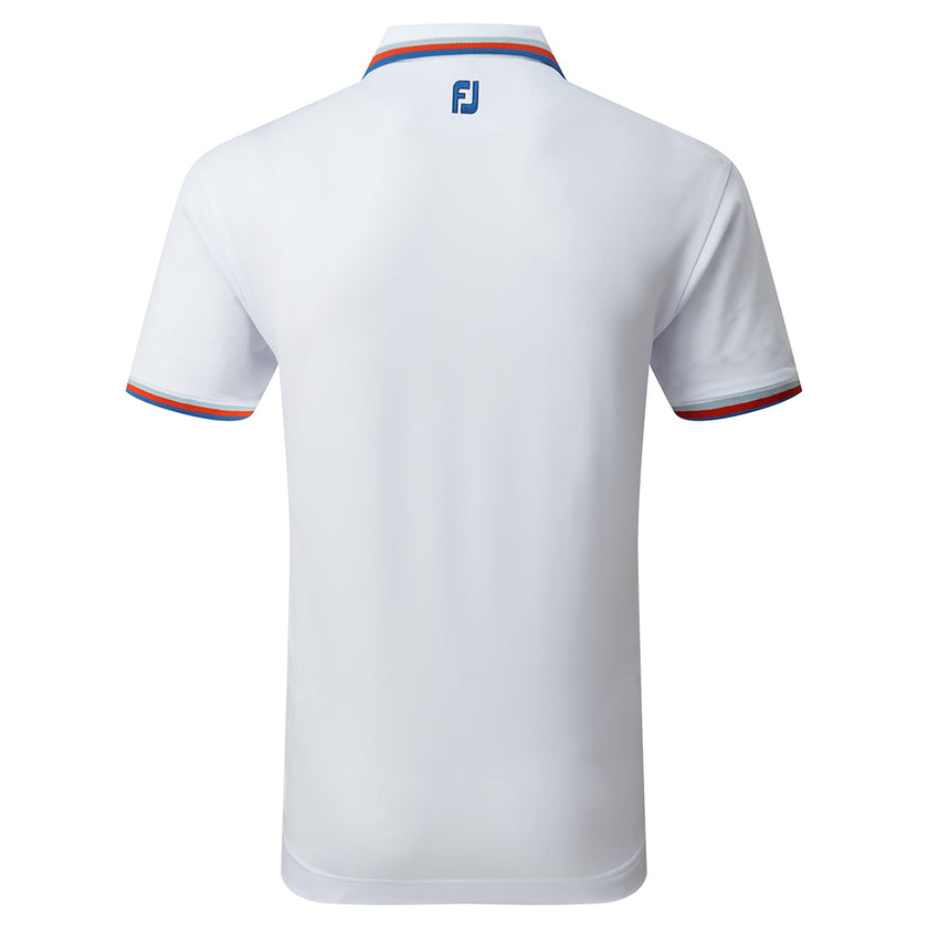 2023 FootJoy Men's Solid Polo with Trim Pique - White