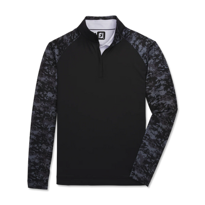 2023 FootJoy Mens Camo Color Block Mid-Layer - Black